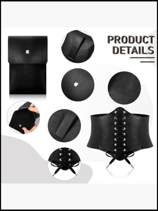 Pirate Corset Belt Set with Potion Bottle & Waist Pouch main image 6